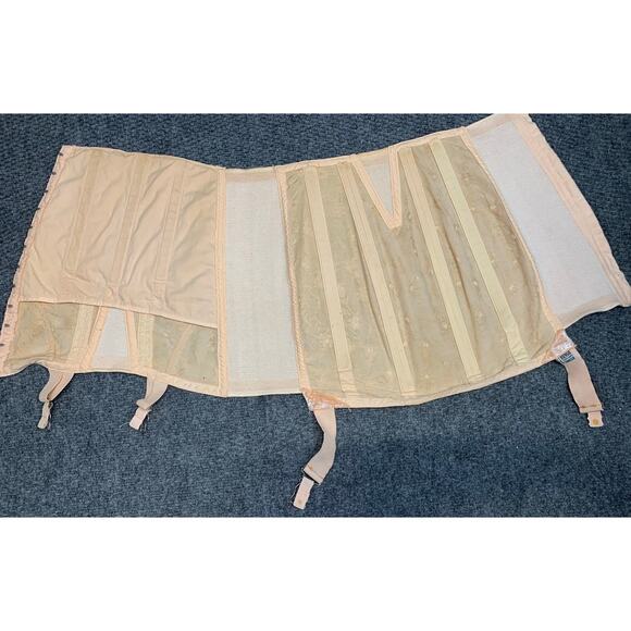 Vtg 1930s Rengo Foundations Boned Girdle Skirt Corset Shapewear B5 - Picture 5 of 10